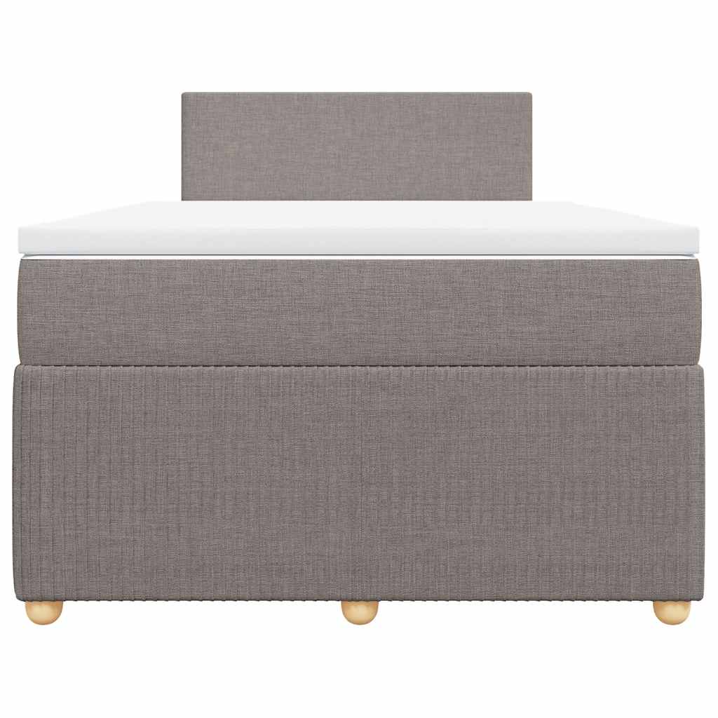 Giroletto a Molle con Materasso Tortora 120x190 cm in Tessuto