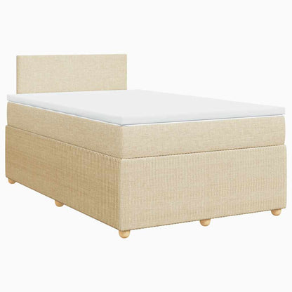 Giroletto a Molle con Materasso Crema 120x190 cm in Tessuto