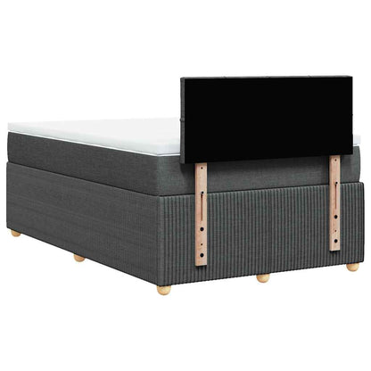 Giroletto a Molle con Materasso Grigio Scuro 120x190cm Tessuto