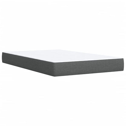 Giroletto a Molle con Materasso Grigio Scuro 120x190cm Tessuto