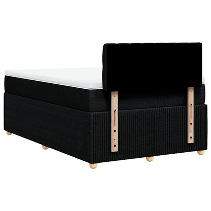 Giroletto a Molle con Materasso Nero 120x190 cm in Tessuto