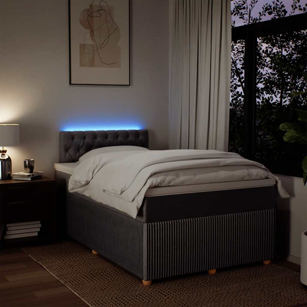 Giroletto a Molle con Materasso Tortora 120x190 cm in Tessuto - homemem39