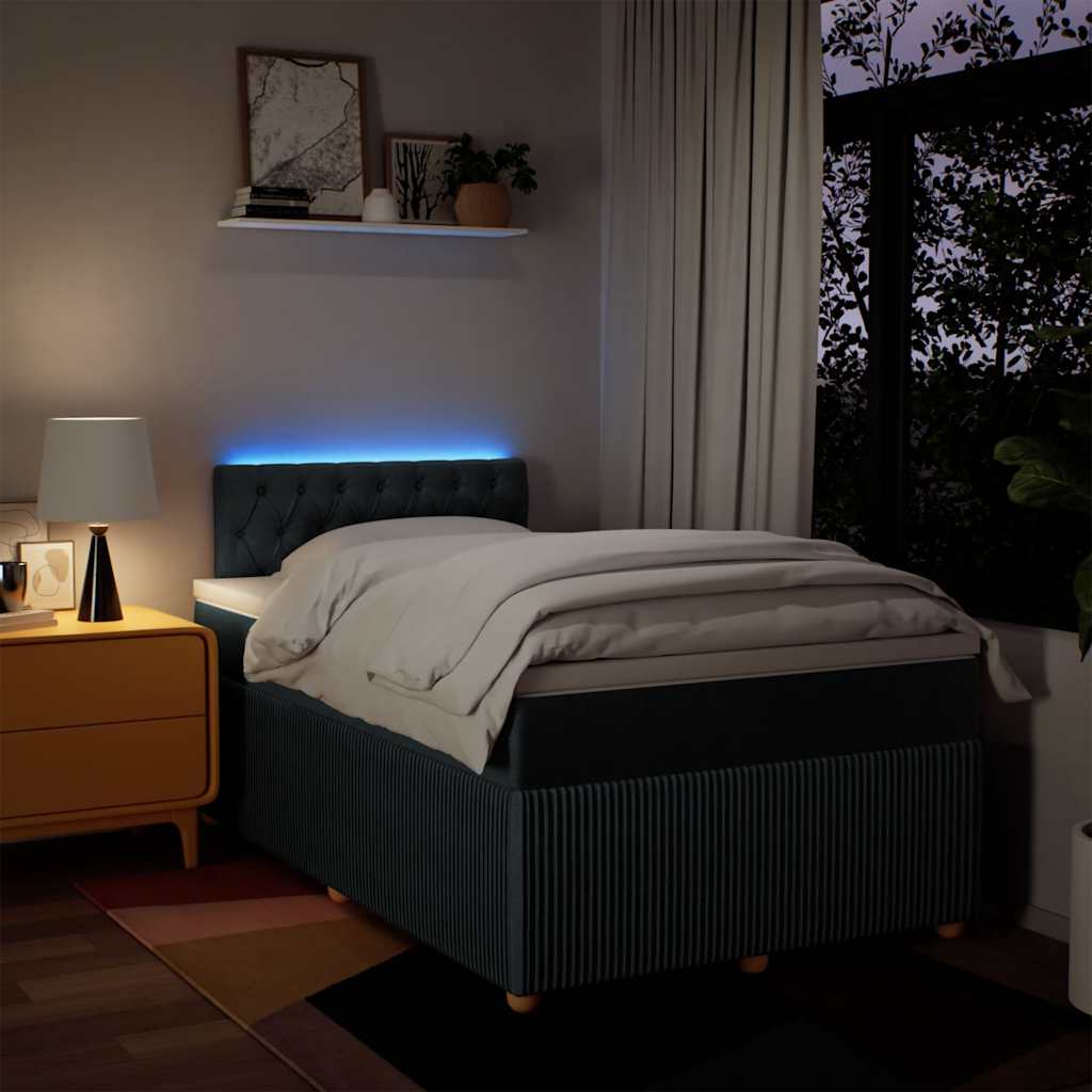 Giroletto a Molle con Materasso Blu 120x190 cm in Tessuto - homemem39