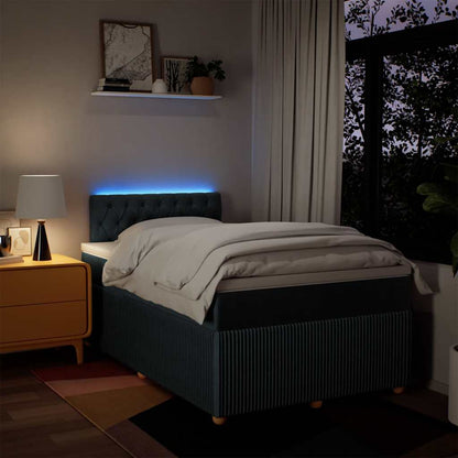 Giroletto a Molle con Materasso Blu 120x190 cm in Tessuto - homemem39