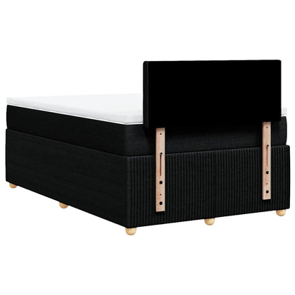 Giroletto a Molle con Materasso Nero 120x190 cm in Tessuto