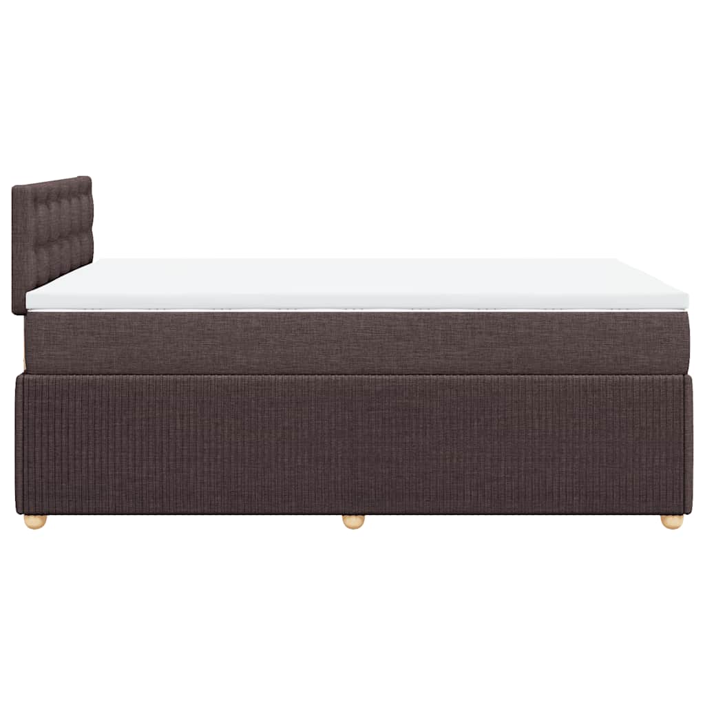 Giroletto a Molle con Materasso Marrone Scuro 120x190cm Tessuto | homemem39