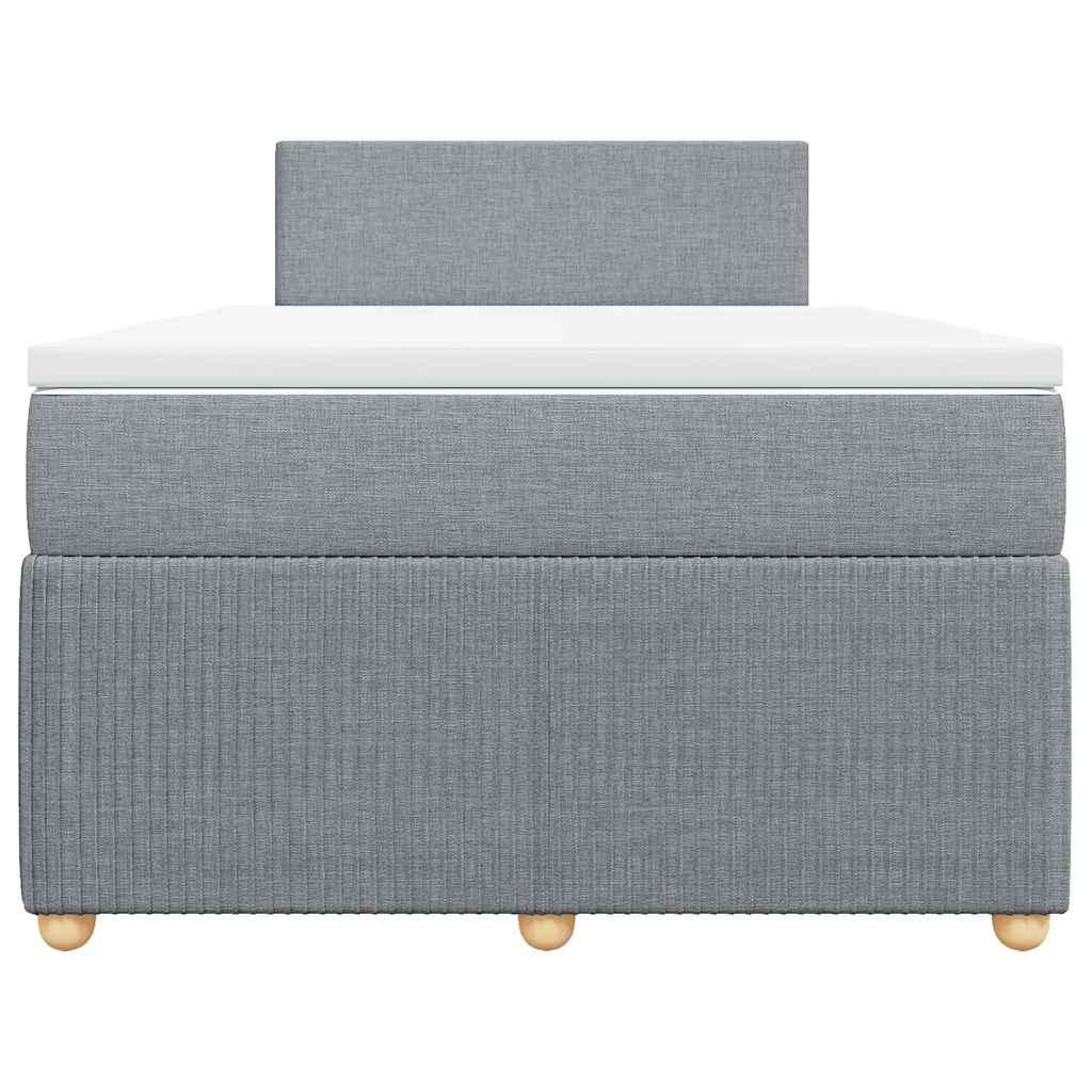 Giroletto a Molle con Materasso Grigio Chiaro 120x200cm Tessuto | homemem39