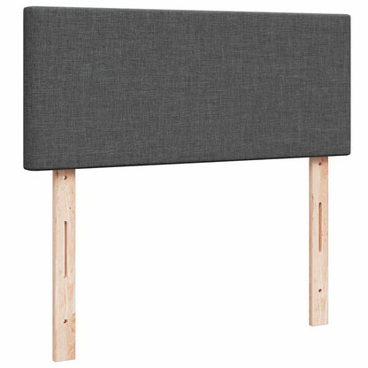 Giroletto a Molle con Materasso Grigio Scuro 120x200 cm Tessuto