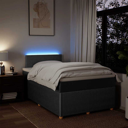 Giroletto a Molle con Materasso Grigio Scuro 120x200 cm Tessuto | homemem39