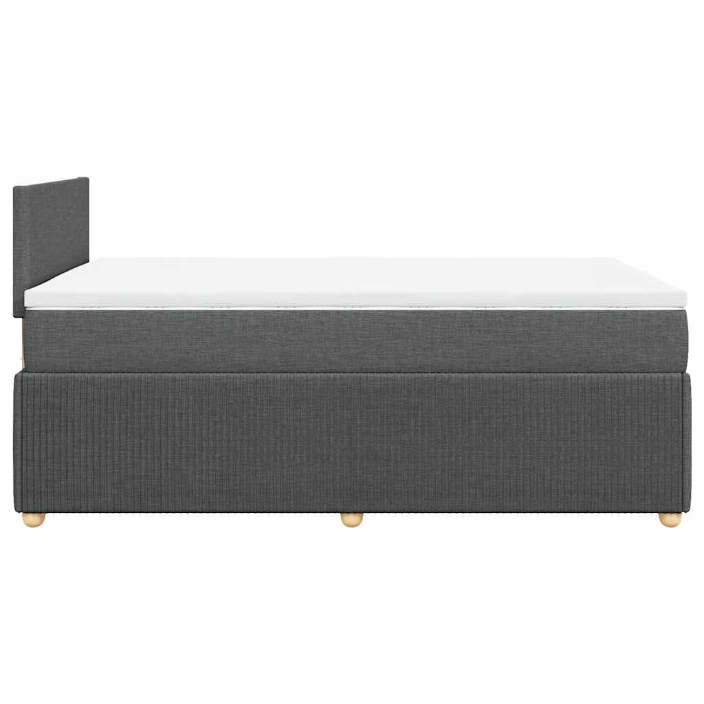 Giroletto a Molle con Materasso Grigio Scuro 120x200 cm Tessuto | homemem39