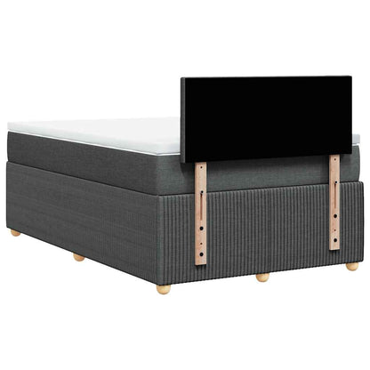 Giroletto a Molle con Materasso Grigio Scuro 120x200 cm Tessuto