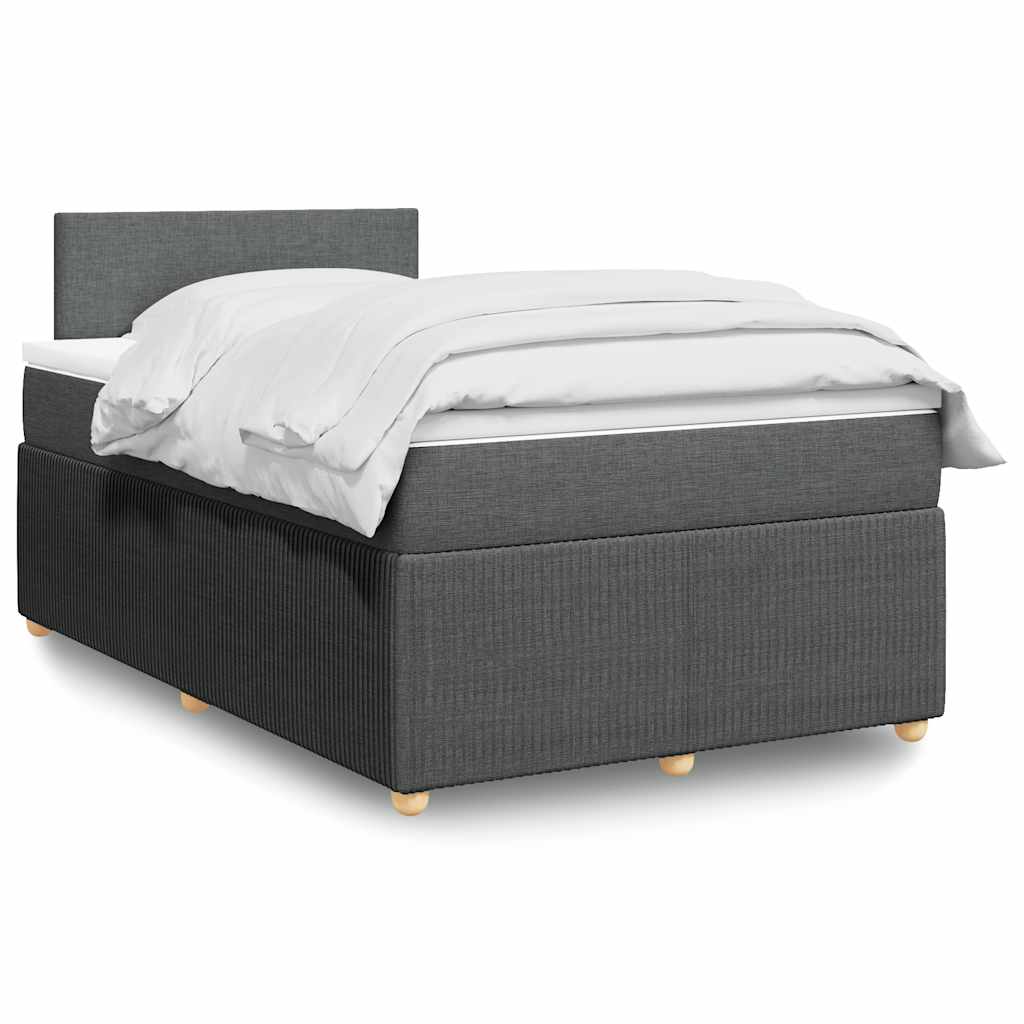 Giroletto a Molle con Materasso Grigio Scuro 120x200 cm Tessuto | homemem39