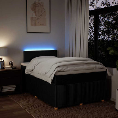 Giroletto a Molle con Materasso Nero 120x200 cm in Tessuto | homemem39