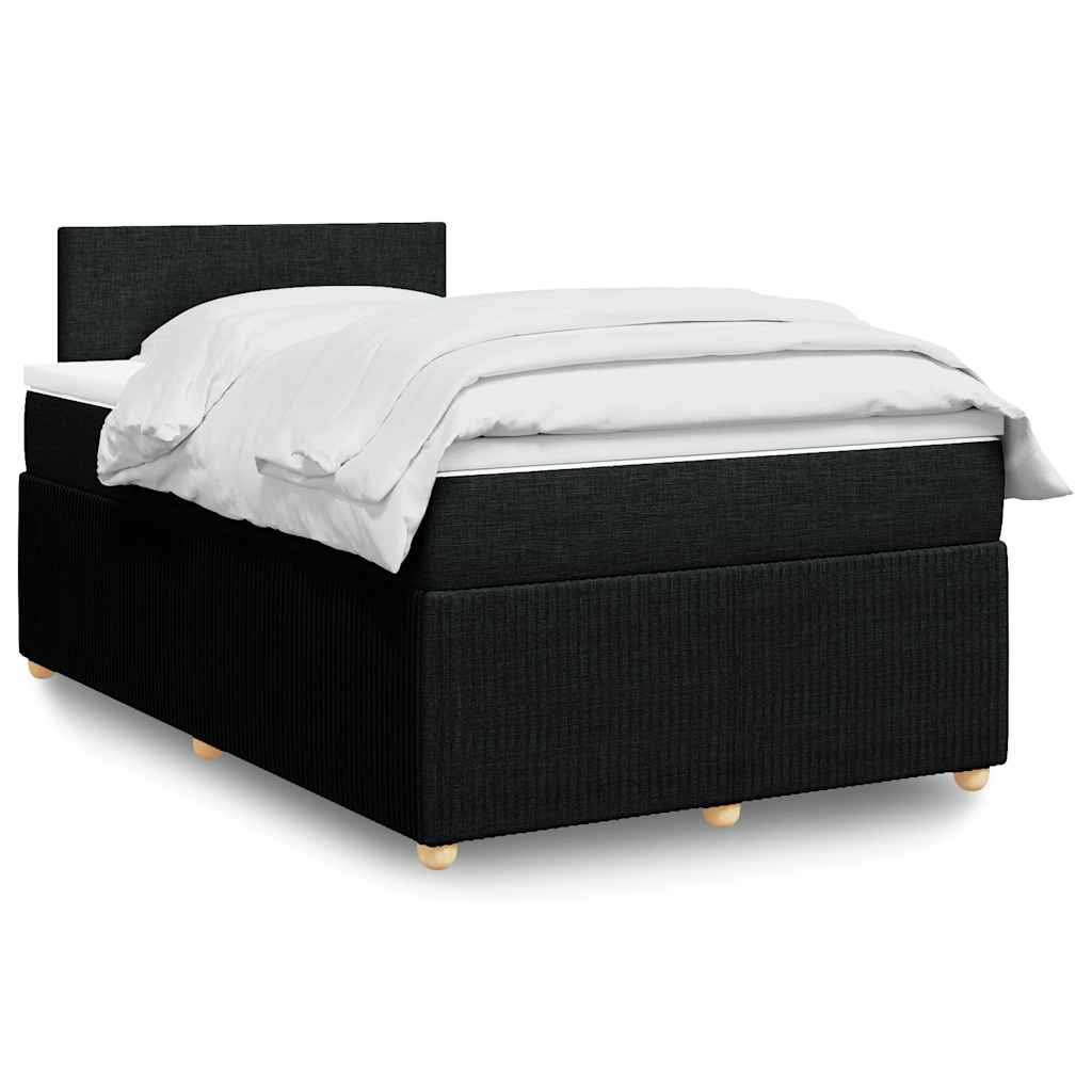Giroletto a Molle con Materasso Nero 120x200 cm in Tessuto | homemem39