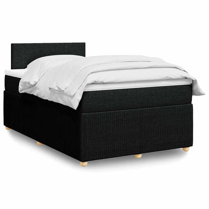 Giroletto a Molle con Materasso Nero 120x200 cm in Tessuto | homemem39
