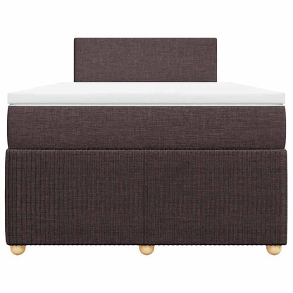 Giroletto a Molle con Materasso Marrone Scuro 120x200cm Tessuto | homemem39