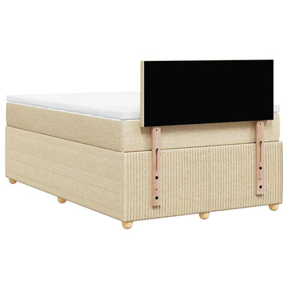 Giroletto a Molle con Materasso Crema 120x200 cm in Tessuto