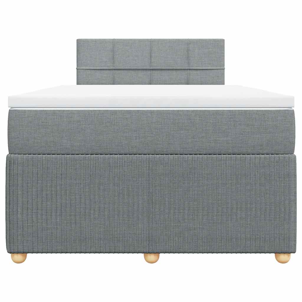Giroletto a Molle con Materasso Grigio Chiaro 120x200cm Tessuto | homemem39
