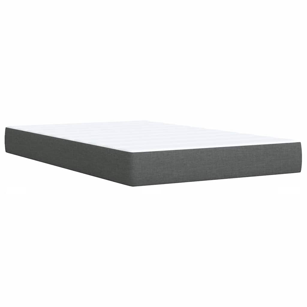 Giroletto a Molle con Materasso Grigio Scuro 120x200 cm Tessuto | homemem39