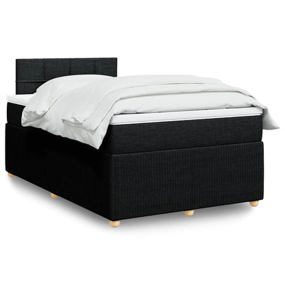 Giroletto a Molle con Materasso Nero 120x200 cm in Tessuto | homemem39