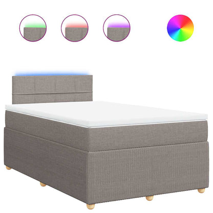 Giroletto a Molle con Materasso Tortora 120x200 cm in Tessuto | homemem39