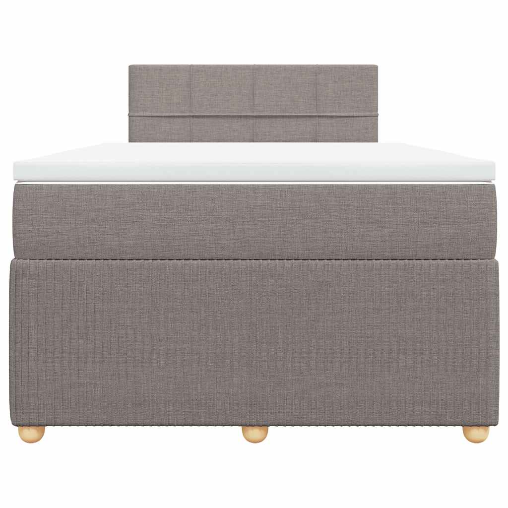 Giroletto a Molle con Materasso Tortora 120x200 cm in Tessuto