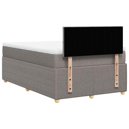 Giroletto a Molle con Materasso Tortora 120x200 cm in Tessuto