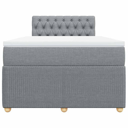 Giroletto a Molle con Materasso Grigio Chiaro 120x200cm Tessuto | homemem39