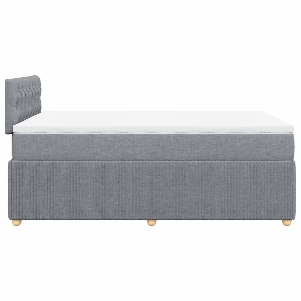 Giroletto a Molle con Materasso Grigio Chiaro 120x200cm Tessuto | homemem39