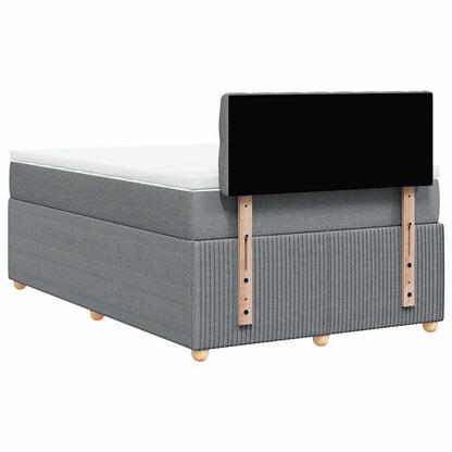 Giroletto a Molle con Materasso Grigio Chiaro 120x200cm Tessuto | homemem39