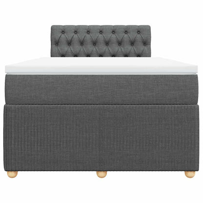 Giroletto a Molle con Materasso Grigio Scuro 120x200 cm Tessuto | homemem39