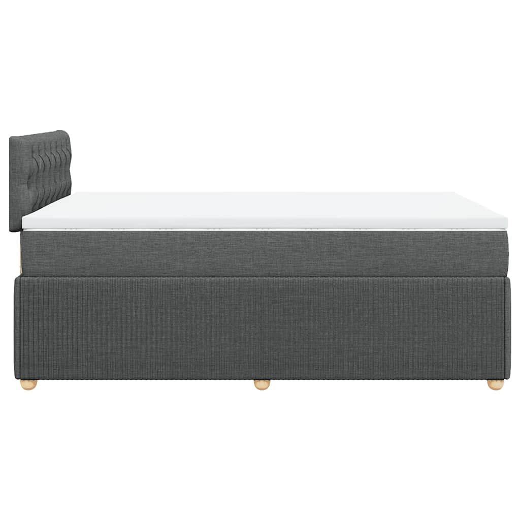 Giroletto a Molle con Materasso Grigio Scuro 120x200 cm Tessuto | homemem39