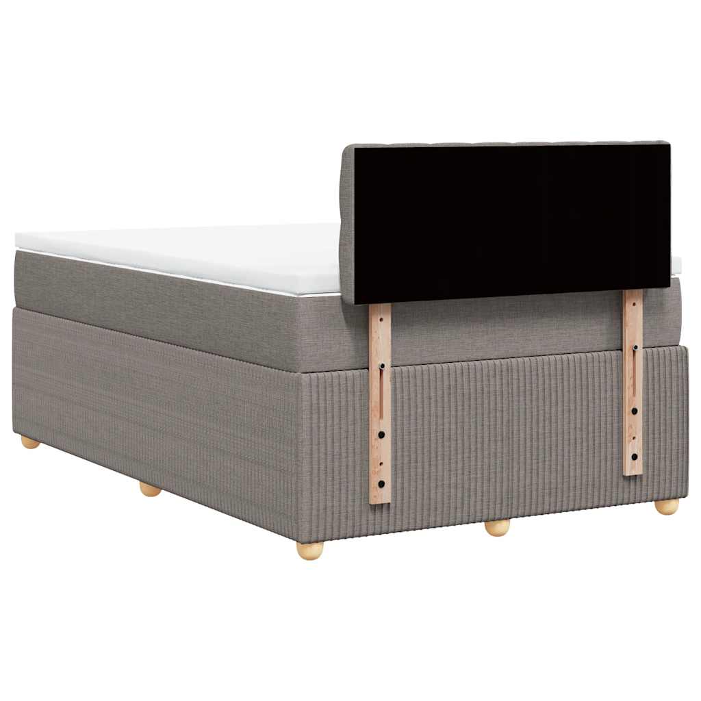 Giroletto a Molle con Materasso Tortora 120x200 cm in Tessuto | homemem39
