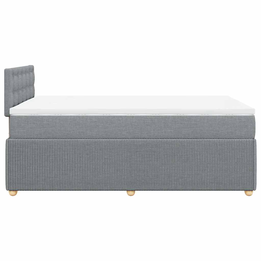 Giroletto a Molle con Materasso Grigio Chiaro 120x200cm Tessuto | homemem39