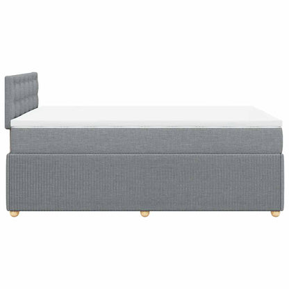 Giroletto a Molle con Materasso Grigio Chiaro 120x200cm Tessuto | homemem39