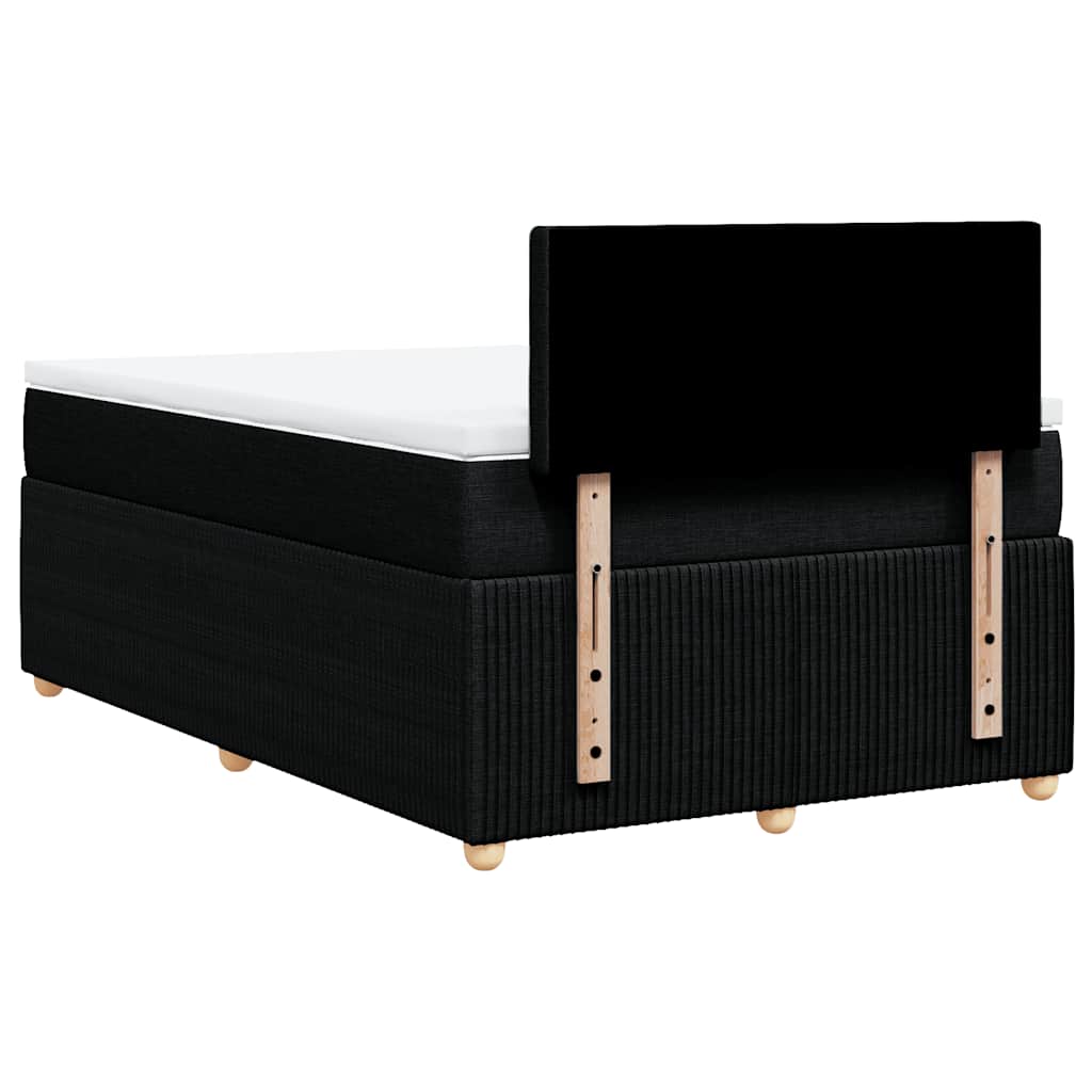 Giroletto a Molle con Materasso Nero 120x200 cm in Tessuto | homemem39