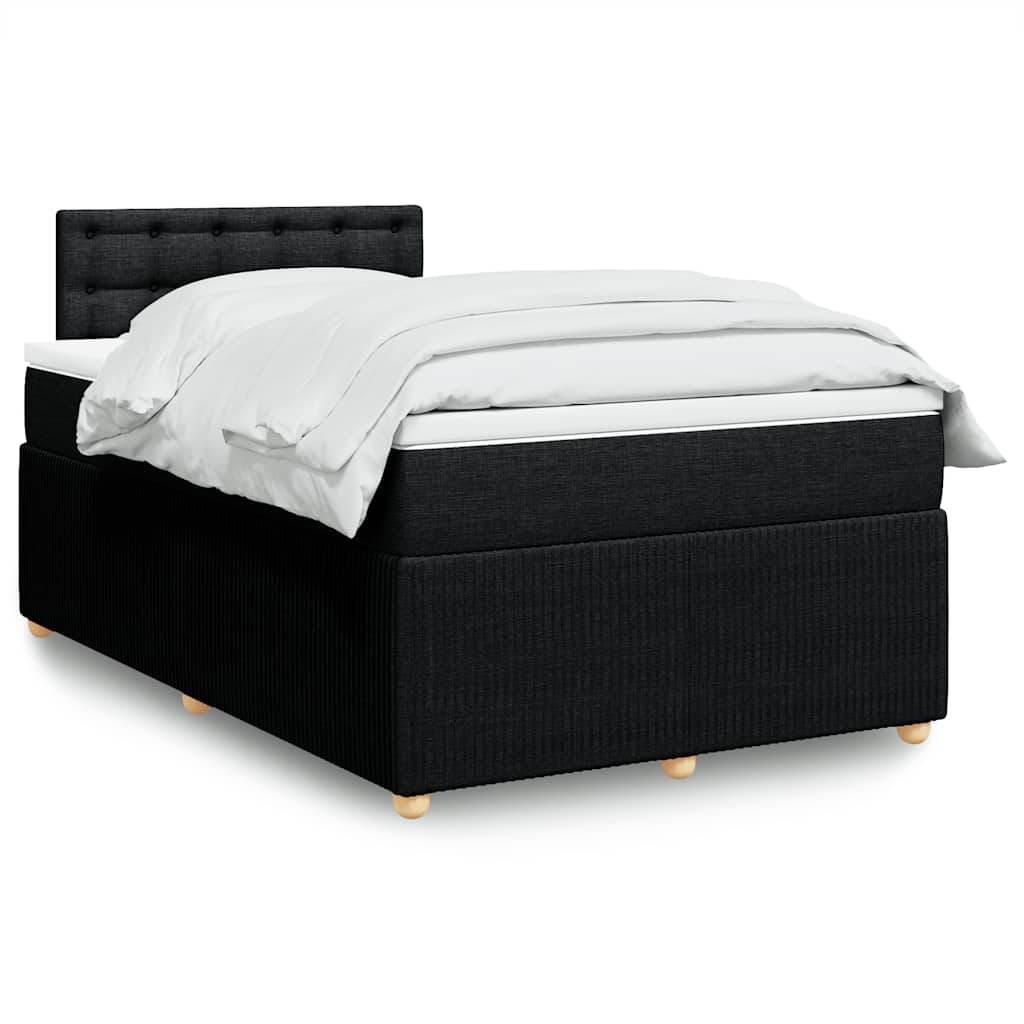 Giroletto a Molle con Materasso Nero 120x200 cm in Tessuto | homemem39