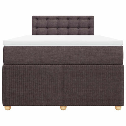 Giroletto a Molle con Materasso Marrone Scuro 120x200cm Tessuto | homemem39
