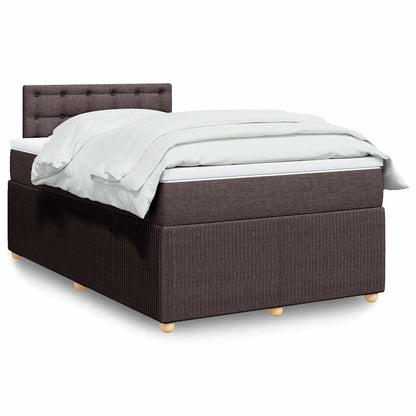 Giroletto a Molle con Materasso Marrone Scuro 120x200cm Tessuto | homemem39