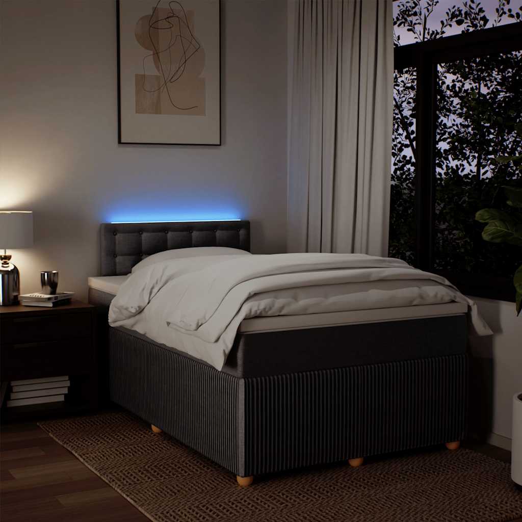 Giroletto a Molle con Materasso Tortora 120x200 cm in Tessuto | homemem39