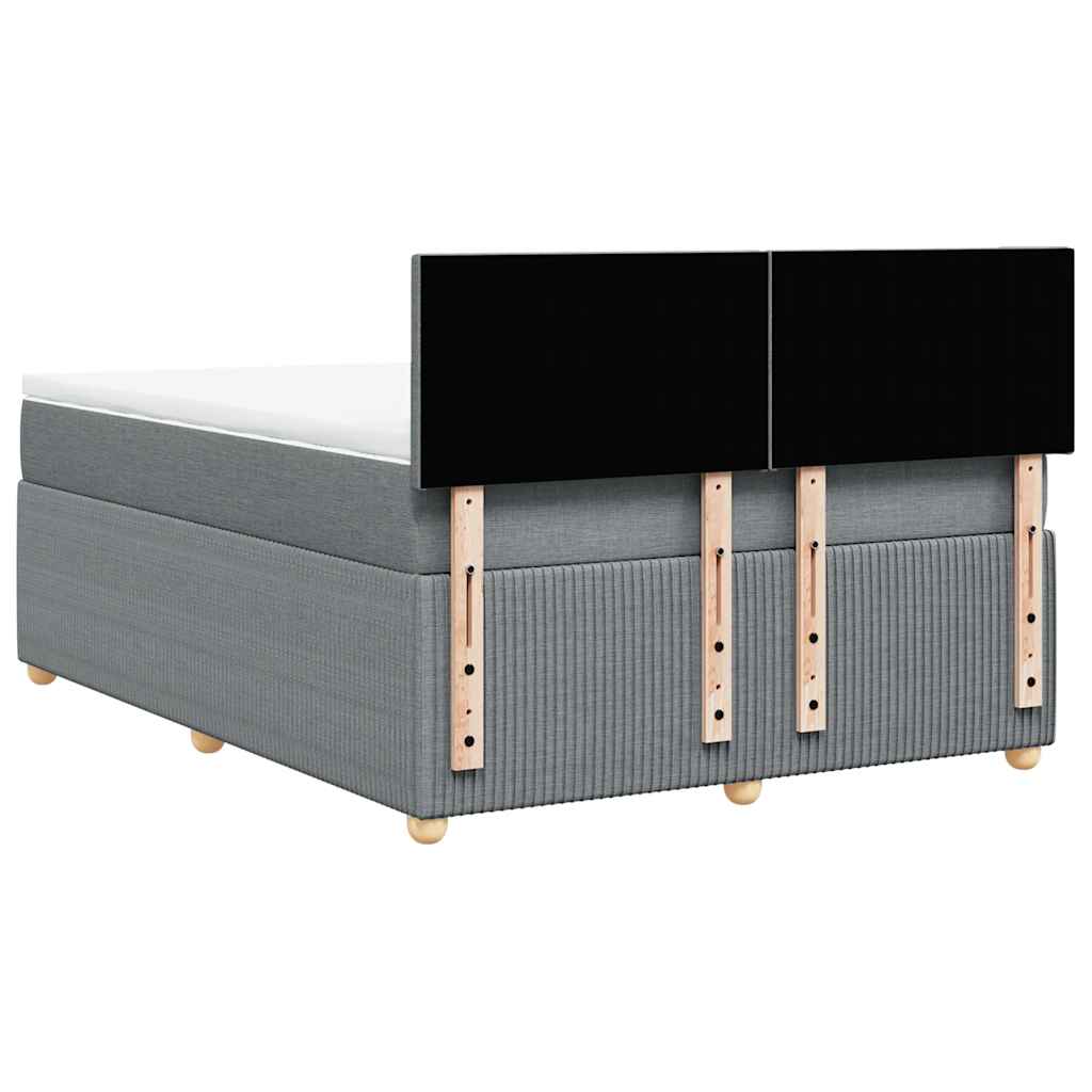 Giroletto a Molle con Materasso Grigio Chiaro 140x190cm Tessuto | homemem39