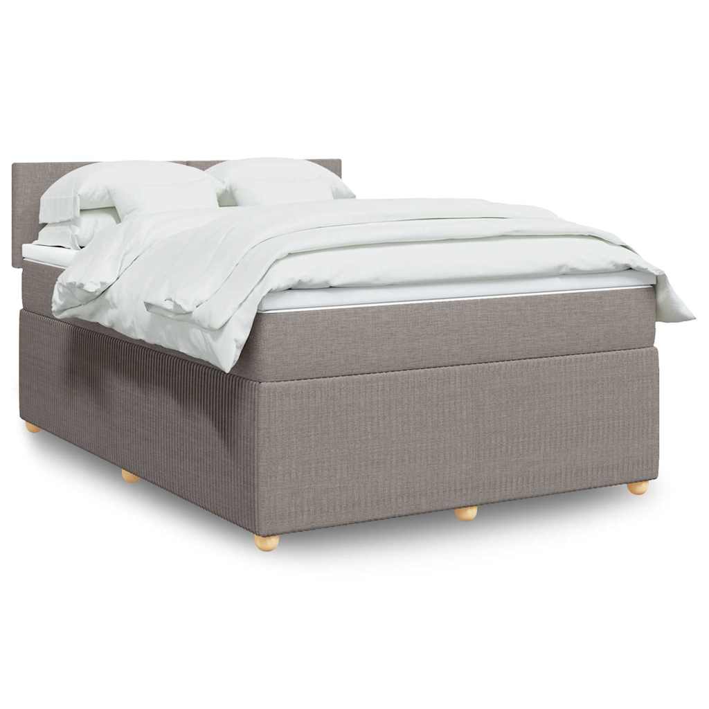 Giroletto a Molle con Materasso Tortora 140x190 cm in Tessuto