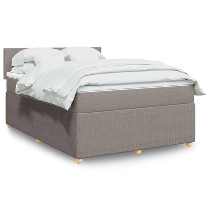 Giroletto a Molle con Materasso Tortora 140x190 cm in Tessuto