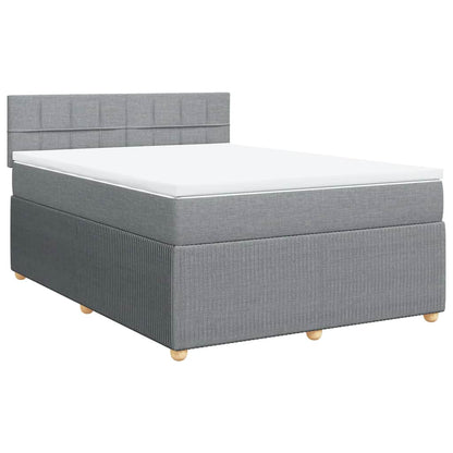Giroletto a Molle con Materasso Grigio Chiaro 140x190cm Tessuto | homemem39