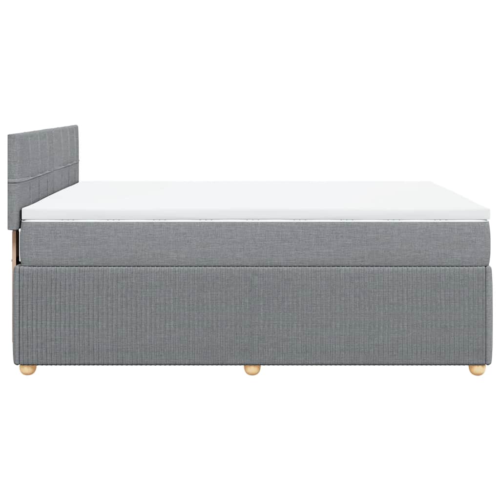 Giroletto a Molle con Materasso Grigio Chiaro 140x190cm Tessuto | homemem39