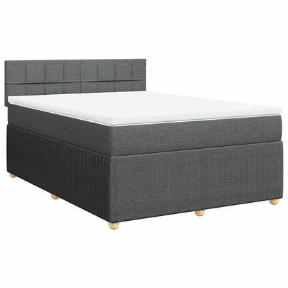 Giroletto a Molle con Materasso Grigio Scuro 140x190 cm Tessuto | homemem39