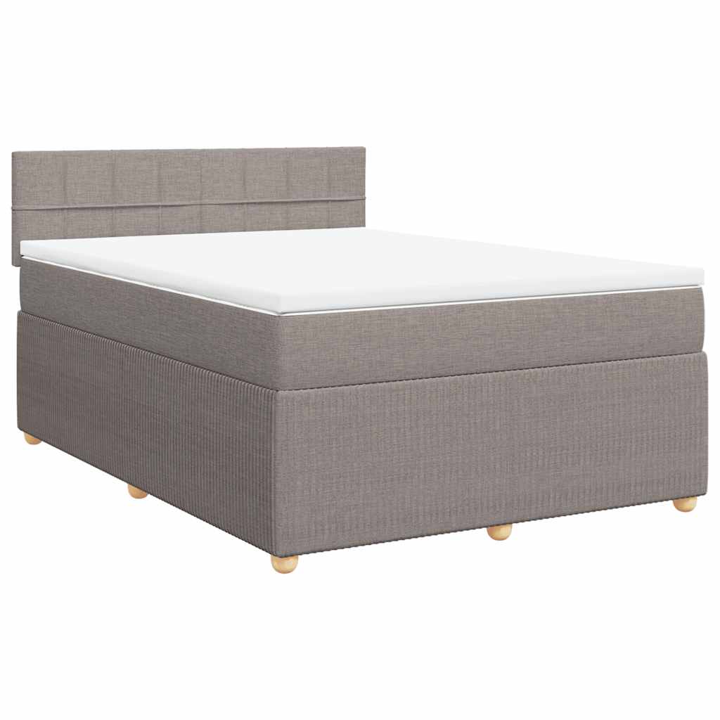 Giroletto a Molle con Materasso Tortora 140x190 cm in Tessuto | homemem39