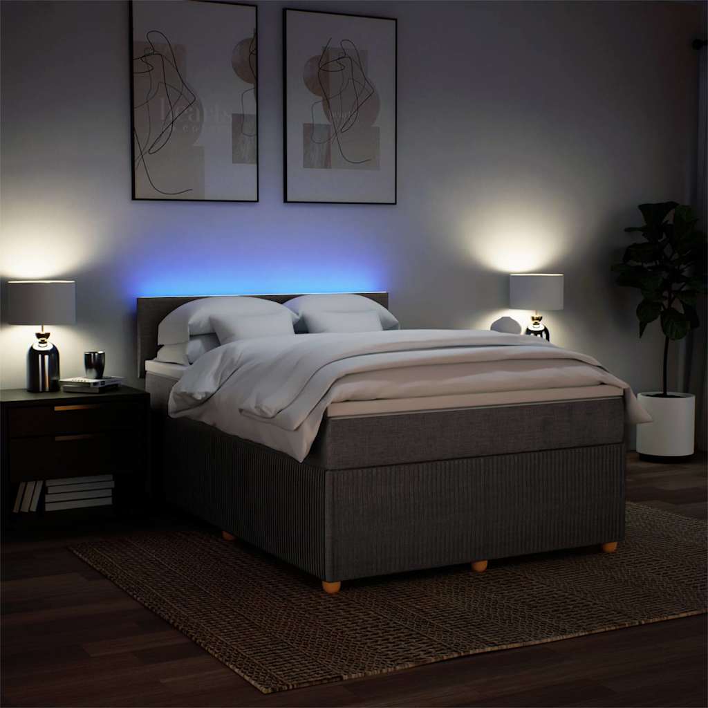 Giroletto a Molle con Materasso Tortora 140x190 cm in Tessuto | homemem39
