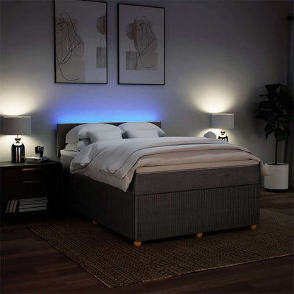 Giroletto a Molle con Materasso Tortora 140x190 cm in Tessuto | homemem39