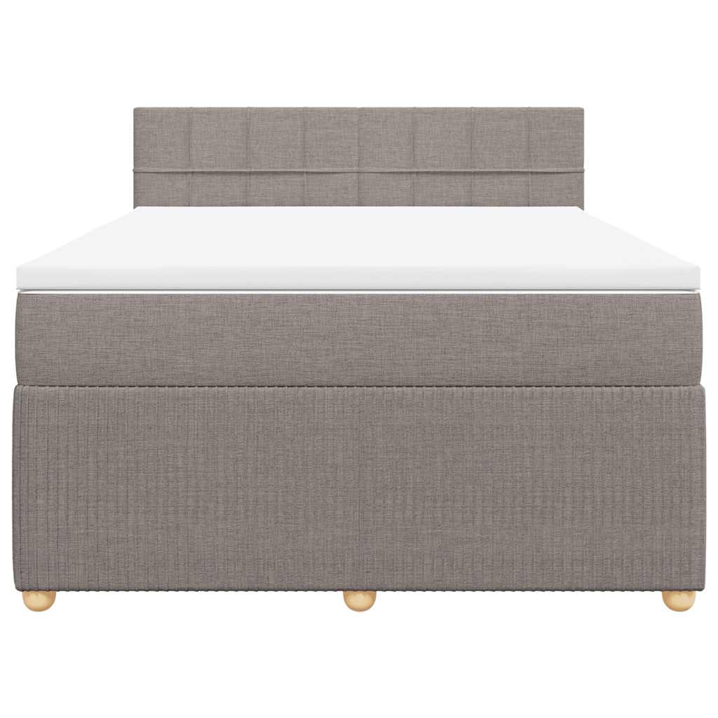 Giroletto a Molle con Materasso Tortora 140x190 cm in Tessuto | homemem39
